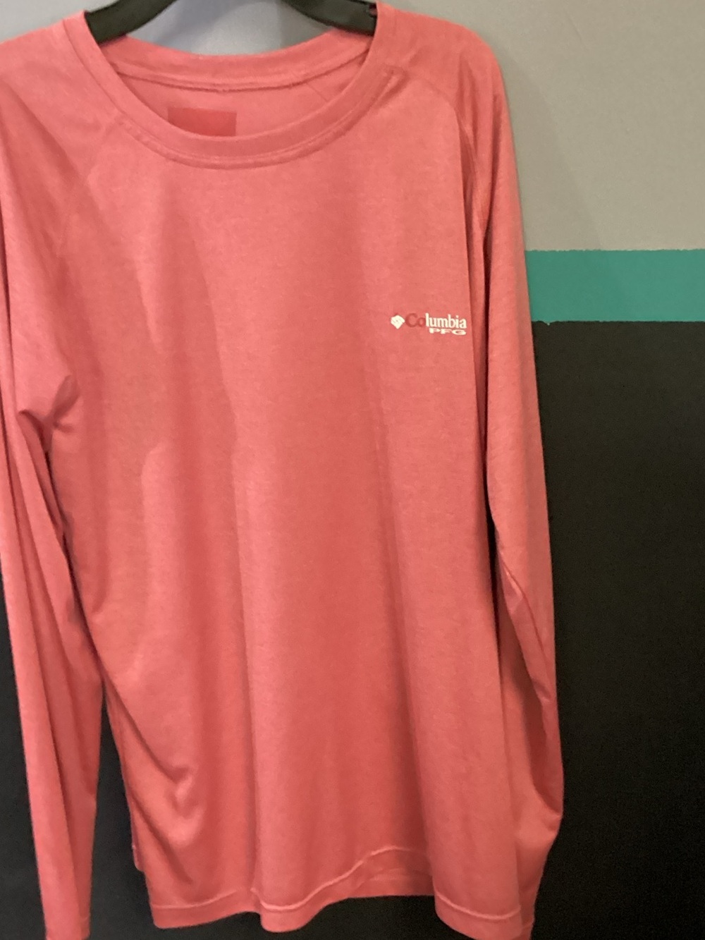 Columbia Long Sleeve Performance Shirt in Coral Orange
